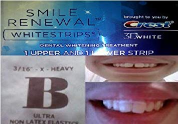 CREST 3D SMILE RENEWAL WHITESTRIPS (1 COUNT POUCH) 2 STRIPS - PLUS ORTHODONTIC GAP...
