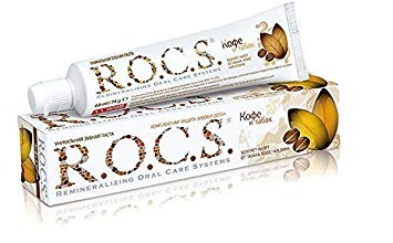 R.O.C.S Toothpaste Coffee and Tobacco 74ml Removes Dental Plaque and Coloring Stains from Dental...