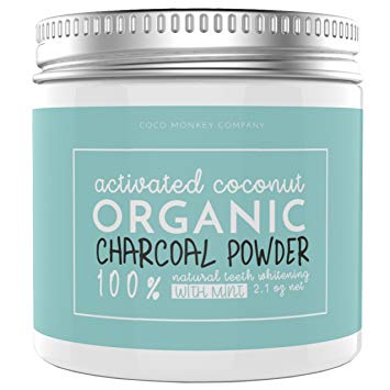 Charcoal Teeth Whitening Powder - Activated, Natural & Vegan. Made From Organic Coconut &...