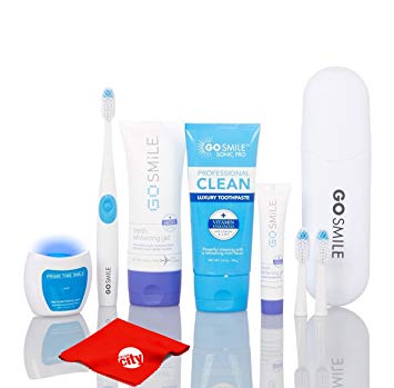 Go Smile Elite Pro Teeth Whitening System with Advanced Gel, Toothpaste, Electric Toothbrush and UV Light