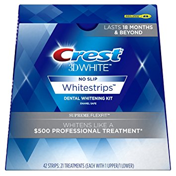 Crest 3D White Whitestrips Supreme FlexFit Teeth Whitening Kit, 21 Treatments